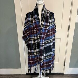 BP. Multi Colored Plaid Shawl Scarf